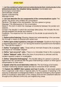 APCO TEST nts that communicate to the telecommunicator the situation being reported: Comfortable tone Encourages conversation Demonstrates interest Signals understanding Message format