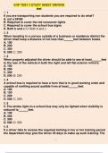 CHP TEST 3 STUDY SHEET Driving  1. 1 If you are transporting non students you are required to do what? A. not a SPAB B. Required to cover the red crossover lights C. Required to cover the school bus signs D. Both b and c: D. Both b and c