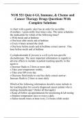 NUR 521 Quiz 6 GI, Immune, & Chemo and Cancer Therapy Drugs Questions With Complete Solutions