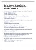 Driver License Written Test in Vietnamese 2023 Questions and Answers (Graded A) 