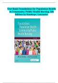 Test Bank Foundations for Population Health in Community/Public Health Nursing, 5th Edition by Stanhope, Lancaster