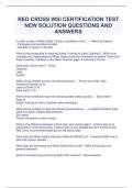 RED CROSS WSI CERTIFICATION TEST NEW SOLUTION QUESTIONS AND ANSWERS