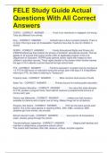 FELE Study Guide Actual Questions With All Correct Answers