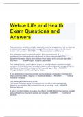 Webce Life and Health Exam Questions and Answers