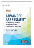 Advanced Assessment Interpreting Findings and Formulating Differential Diagnoses 5th Edition by Laurie Goolsby, Mary Jo; Grubbs, ISBN: 9781719645935-Test Bank