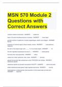 Bundle For MSN 570 Exam Questions with Correct Answers