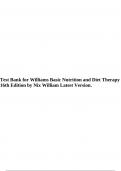 Test Bank for Williams Basic Nutrition and Diet Therapy 16th Edition by Nix William Latest Version.