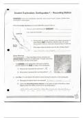 Student Exploration: Earthquakes 1 - Recording Station Gizmo Answer Key