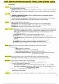 NUR 3031 PATHOPHYSIOLOGY FINAL EXAM STUDY GUIDE