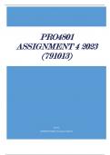 PRO4801 ASSIGNMENT 4 2023 (791013)