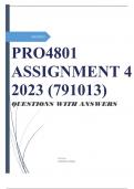 PRO4801 ASSIGNMENT 4 2023 (791013)