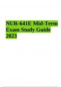 NUR-641E Mid-Term Exam Study Guide 2023