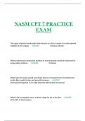 NASM CPT 7 PRACTICE EXAM