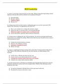 2023 HESI RN Leadership Exam Ver. 2 Questions & Answers with Rationale