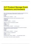 Bundle For CLT Exam Questions with Correct Answers