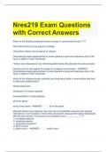 Nres219 Exam Questions with Correct Answers 