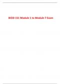 BIOD 151 Module 1, 2, 3, 4, 5, 6, 7 Exam (Latest-2023)/ BIOD 151 A & P 1 Module 1, 2, 3, 4, 5, 6, 7 Exam: Essential Human Anatomy & Physiology I: Portage Learning |100% Verified and Correct Q & A|