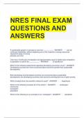 Bundle For NRES Exam Questions and All Correct Answers