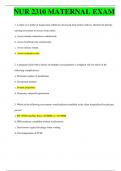 NUR 2310 Maternity Nursing (OB Maternal & Newborn)NCLEX Practice Quiz #4