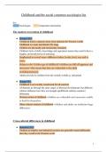 Summary of Families and Households - Topic 1 - Chapter 3 - The social construction of childhood (AS, A-level, and GCSE)