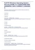 FedVTE Windows Operating System Security EXAM 2023 QUESTIONS AND ANSWERS (100% CORRECT) GRADED A