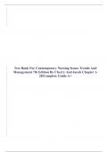 Test Bank For Contemporary Nursing Issues Trends And Management 7th Edition By Cherry And Jacob Chapter 1-28|Complete Guide A+