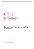 HR IV: Bronnen: Uitgebreide samenvatting van ALLE hoorcolleges + werkcolleges +artikelen