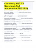 Chemistry AQA AS Questions And Answers(A+ GRADED)