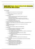  NURS 8022 Fluids - Exam 3 Study Guide, University of Cincinnati, Main Campus