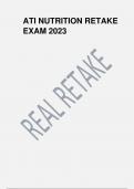 ATI NUTRITION RETAKE EXAM 2023