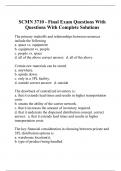 SCMN 3710 - Final Exam Questions With Questions With Complete Solutions