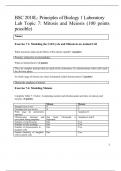 BSC 2010L: Principles of Biology 1 Laboratory Lab Topic 7: Mitosis and Meiosis (100 points possible)