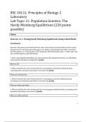 BSC 2011L Lab Topic 11: Population Genetics: The Hardy-Weinberg Equilibrium (220 points possible)