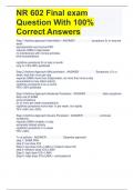 NR 602 Final exam Question With 100% Correct Answers