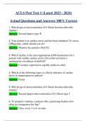 2024 Complete ACLS Tests ( ACLS post test 1 , 2, 3 , PreTest )(ACTUAL TEST ) Questions and Answers (Solved)