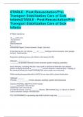 STABLE - Post-Resuscitation/Pre-Transport Stabilization Care of Sick InfantsSTABLE - Post-Resuscitation/Pre-Transport Stabilization Care of Sick Infants