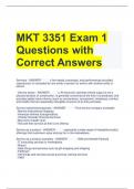 Bundle For MKT 3351 Exam Questions with Correct Answers