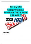 ATI RN VATI Comprehensive Predictor 2023 Form A B AND C