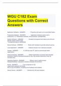 WGU C182 Exam Questions with Correct Answers 