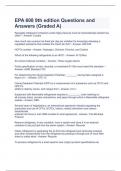 EPA 608 9th edition Questions and Answers (Graded A)