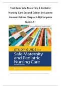 Test Bank Safe Maternity & Pediatric Nursing Care Second Edition by Luanne Linnard-Palmer Chapter 1-38|Complete Guide A+ 2024/2025