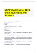 NCEP Certification 2023 Exam Questions and Answers 