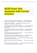 NCEP Exam Test Questions with Correct Answers 