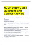 NCEP Study Guide Questions and Correct Answers 