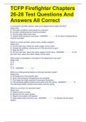 TCFP Firefighter Chapters 26-28 Test Questions And Answers All Correct