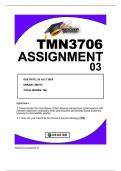 TMN3706 ASSIGNMENT 3 2023.