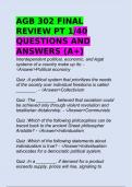 AGB 302 FINAL REVIEW PT 1/40 QUESTIONS AND ANSWERS (A+)