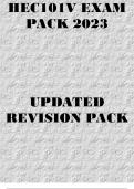 HEC101V EXAM PACK 2023