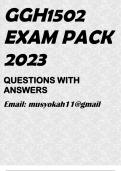 GGH1502 EXAM PACK 2023