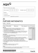 AQA AS Further Mathematics Paper 2 Discrete - Question Paper 2023